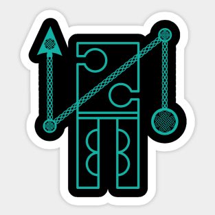 Pictish Rectangular Motif and Z Rod Sticker